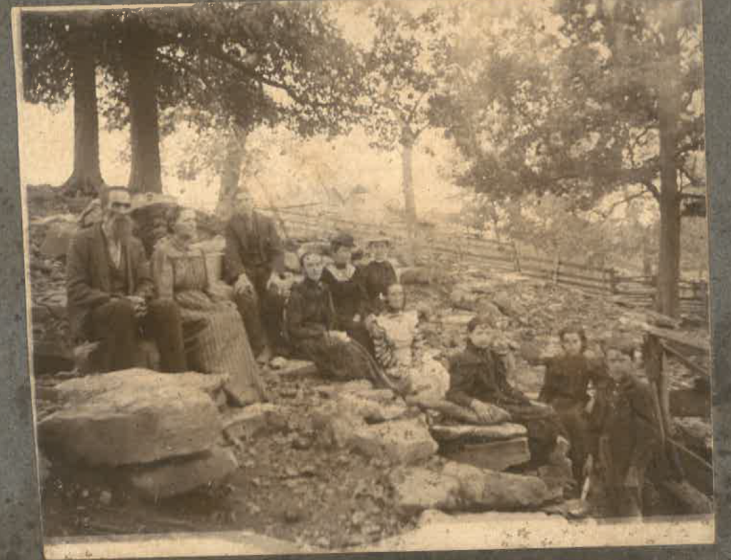 Byrd Family at the Goshen Spring Circa 1895
